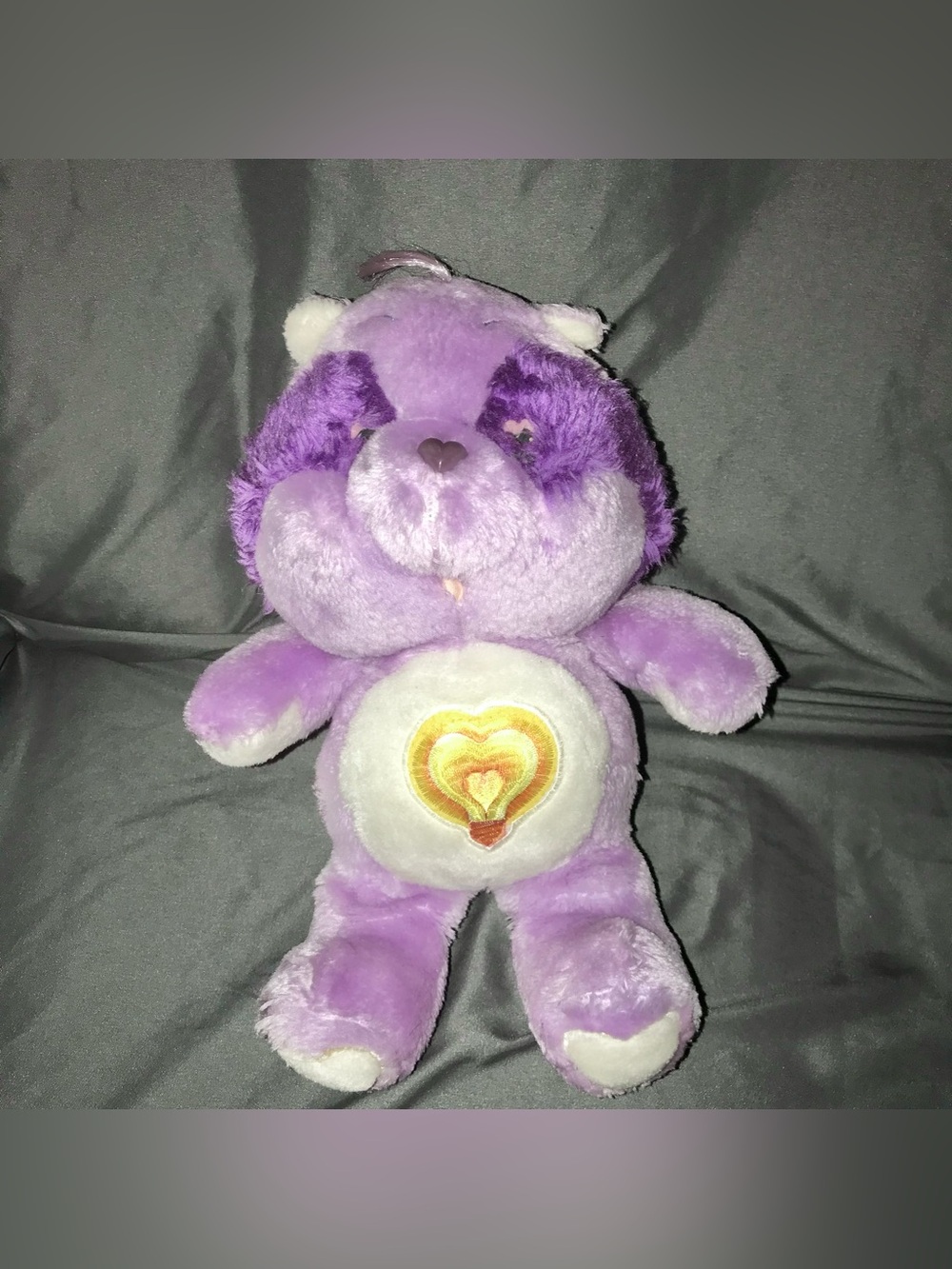 Vintage Care Bears Cousins Bright Heart Raccoon Kenner 1984 Stuffed Plush